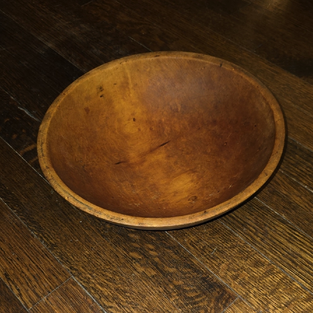 Vintage Munising Wooden Bowl 11" Mid Century Salad Serving Wood 1920's-1950's
